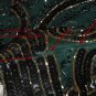 Beads sequin top Forest green black gold blouse pullover No 111