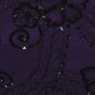 Stenay Evening top sequin beaded blouse pullover Medium top Deep purple No. 128