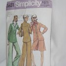 Simplicity Sewing Pattern Shirt jacket short pantskirt pants 5931 Size 12 No. 60