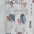 McCalls Misses and Mens shirts 9628 size small loose fitting shirts No. 60 McCalls Misses and Mens shirts 9628 size small loose fitting shirts No. 60