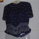 Papell Boutique Evening orchid sequin beaded blouse pullover Small top No. 133 Papell Boutique Evening orchid sequin beaded blouse pullover Small top No. 133
