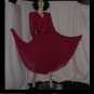 Miss Elliette Raspberry party dinner dress Shoulder pads 134