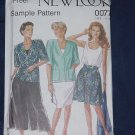 New Look Simplicity Pattern 0077 Summer Jacket Skirt Culottes  No. 136