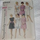 Vintage Simplicity 5953 Misses one piece A-line dress 1965 Size 14 bust 34 No. 137