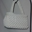 Vintage 1950s 1960s beaded purse Funky White beads Italy No. 138 Vintage 1950s 1960s beaded purse Funky White beads Italy No. 138