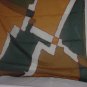 Scarf Fall Deep Green moss green earth tones abstract design Scarf  No.142