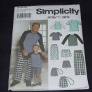 Boys Men's Loungewear pants shorts bag knit top Simplicity 9499  No. 139