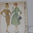 vintage McCall's 5552 misses womens size 14 dress with slim or full skirt Bust 34  No. 141