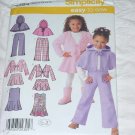 Simplicity Easy to Sew 4384 Child's Jumper Skirt pants jacket poncho Size A  3-8 Uncut No. 142
