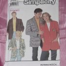 Mens Womens Teens Jacket 9803 Simplicity Size BB Medium-XLarge No. 142