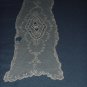Net lace table runner dresser scarf Tambour lace has flaws No. 143
