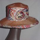 Hat Whittall & Shon Orange melon wide brim Straw womans hat No. 144 Hat Whittall & Shon Orange melon wide brim Straw womans hat No. 144