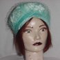Vintage hat union made 1960s Turquoise turban bubble style Net No. 147
