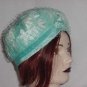 Vintage hat union made 1960s Turquoise turban bubble style Net No. 147
