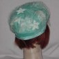 Vintage hat union made 1960s Turquoise turban bubble style Net No. 147