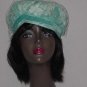 Vintage hat union made 1960s Turquoise turban bubble style Net No. 147