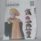 McCalls Fashion Accessories 9551 Hat scarves tote No. 86 McCalls Fashion Accessories 9551 Hat scarves tote No. 86