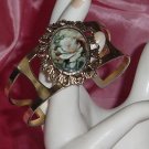 Vintage Bracelet Rose cameo shape gold tone bracelet No. 28 Vintage Bracelet Rose cameo shape gold tone bracelet No. 28
