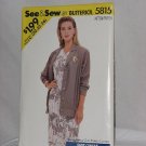 See & Sew by Butterick Size C (20-22-24) 5815 Misses Jacket and Dress  Uncut No. 165