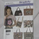 Simplicity 4435 Bags, Satchels One Size No. 165 Simplicity 4435 Bags, Satchels One Size No. 165