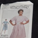 Simplicity Easy to Sew 7443 Pullover Dress Size 12 14 16 No. 167