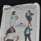 Jiffy 8478 Simplicity size 16 Top Skirt Pants and unlined jacket no. 167