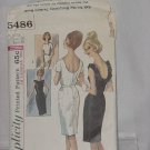 Simplicity 5486 Vintage size 18 One piece Slim skirt round front neckline scoop back No. 167