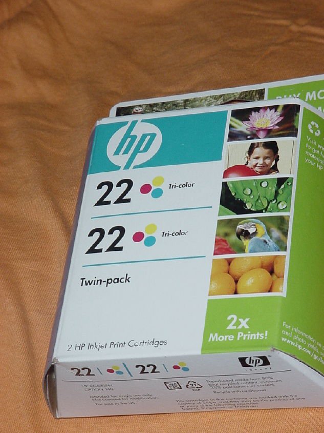 HP 22 Tricolor Ink Cartridges Twin Pack Expiration date March 2011