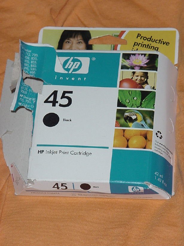HP 45 inkjet black Ink Cartridge Expiration date March 2007
