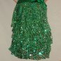 Green Silver Small Sequin Bangled Dance Costume Size XLC Recital Jazz Tap Hip Hop Costume  No. 171