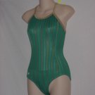 New With Tag Womens Speedo 1 piece Team Green Tan Stripe Size 30-L XB Swimsuit No. 172 New With Tag Womens Speedo 1 piece Team Green Tan Stripe Size 30-L XB Swimsuit No. 172