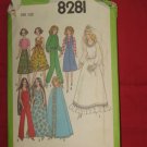 Doll Clothes Original Simplicity Pattern 8281 Bridal Gown Dress Culottes Cape Sun dress    No. 175
