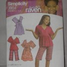 Simplicity Sewing That's So Raven Dress Top Shorts Pattern 3904 size BB 8 1/2--16 1/2 no. 178 Simplicity Sewing That's So Raven Dress Top Shorts Pattern 3904 size BB 8 1/2--16 1/2 no. 178