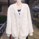 Australia Sweater Mohair Knit look Lined Cable stitch  No. 129a