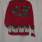 Christmas Sweater The Christmas Card Collection Medium Wreath Holly Berries  No. 129a