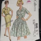 McCall's 1962 Dress Pattern 6649 size 22 1/2 Bust 43 half size dress slim or full skirt Uncut 216 McCall's 1962 Dress Pattern 6649 size 22 1/2 Bust 43 half size dress slim or full skirt Uncut 216