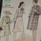 Vogue 7998 Half Size Dress Coat Size 12 Bust 34  No. 216