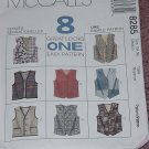 Vests 8 great looks easy pattern 8285 Medium Size 34, 36  No. 193