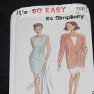 Simplicity 7667 It's So Easy Jacket Dress Size 8-20 No. 225