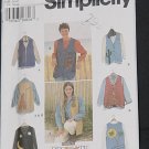 Simplicity 9640 Vests Squared Shaped Vests Size AA XS, S, M No. 226 Simplicity 9640 Vests Squared Shaped Vests Size AA XS, S, M No. 226