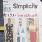 7118 Simplicity Sewing Pattern 3 Hour Reversible Skirt Uncut  No. 250