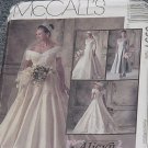 6951 McCall's Bridal Gown Wedding Bridesmaid's Dress Formal Dress Uncut Size 16 No. 250