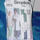 Simplicity Pattern 5443 easy to sew Scrub Top Jacket Pants Tie Hairband AA S,M,L  No. 250 300