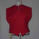 Vintage Bright Red Vintage Vest Botany Nardis of Dallas 100% Wool Size 12 No. 244