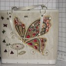 Butterfly Designed Purse Sequins Jewels Tote Purse 1960s Vintage Kit Purse  No. 270