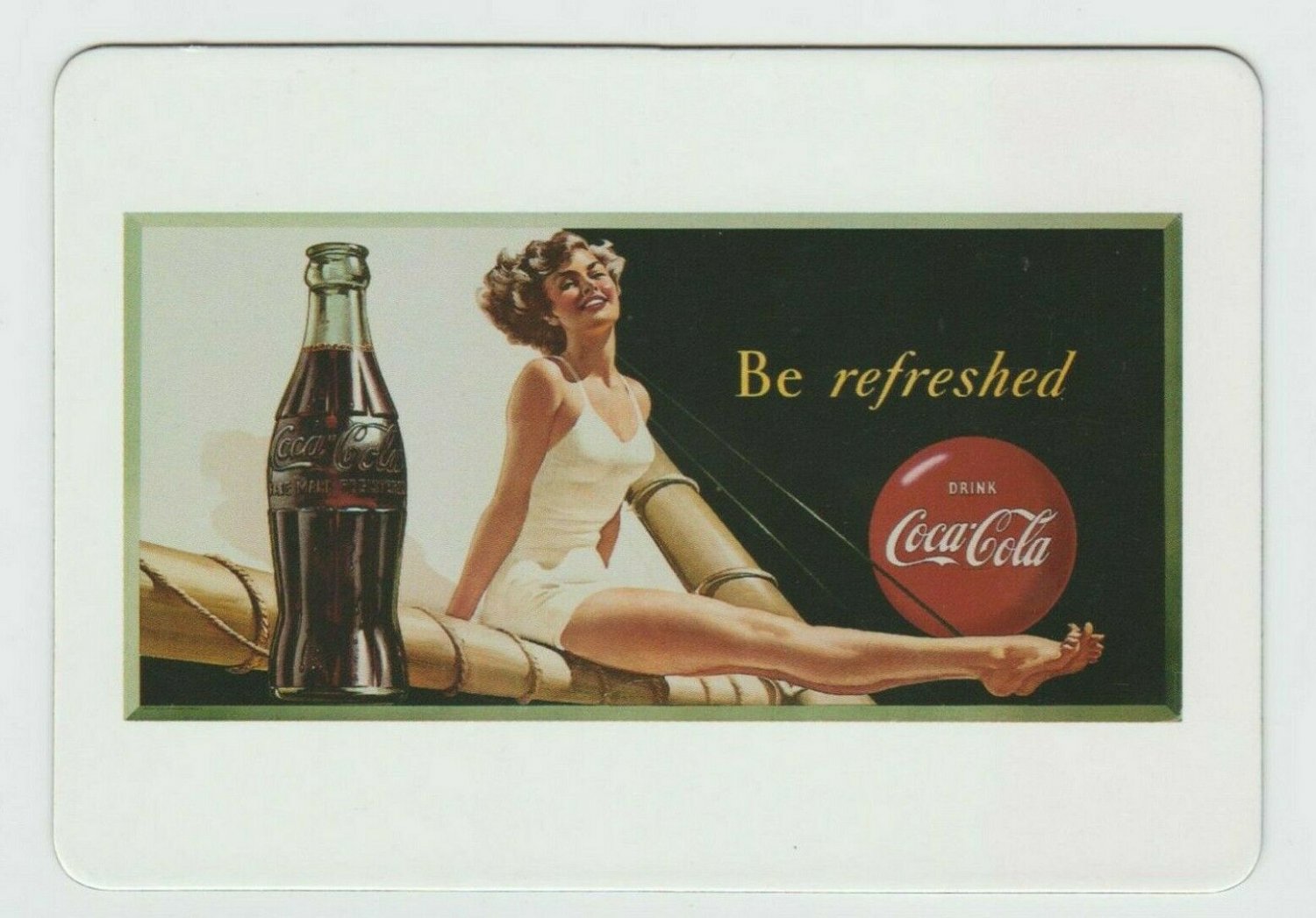 Coca Cola Soda Be Refreshed 1996 Magnetic Postcard