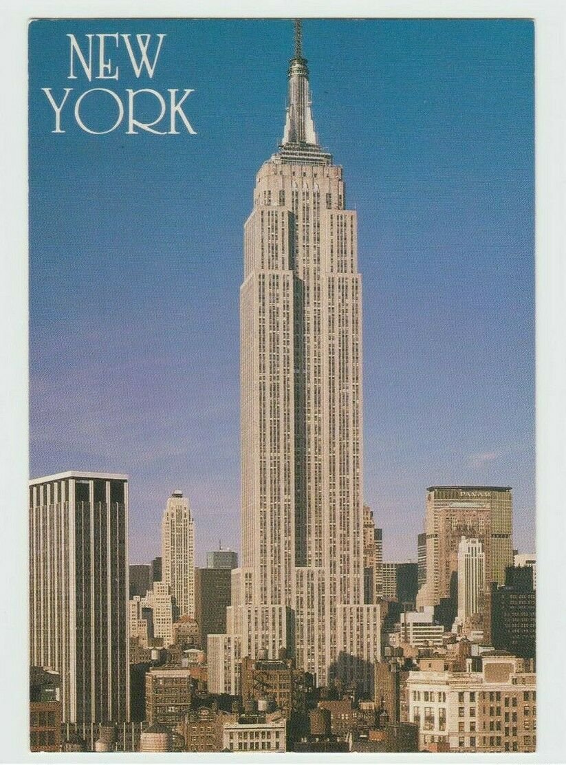 Empire State Building New York NYC Manhattan USA Chrome Postcard