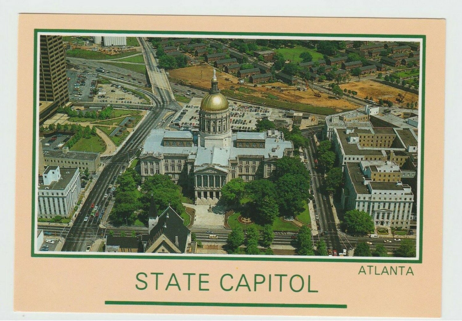 State Capitol GA Georgia Atlanta USA Aerial View Chrome Postcard