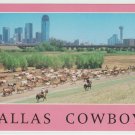 Cowboys Cattle Drive Dallas Texas TX USA UnPosted Chrome Continental Postcard