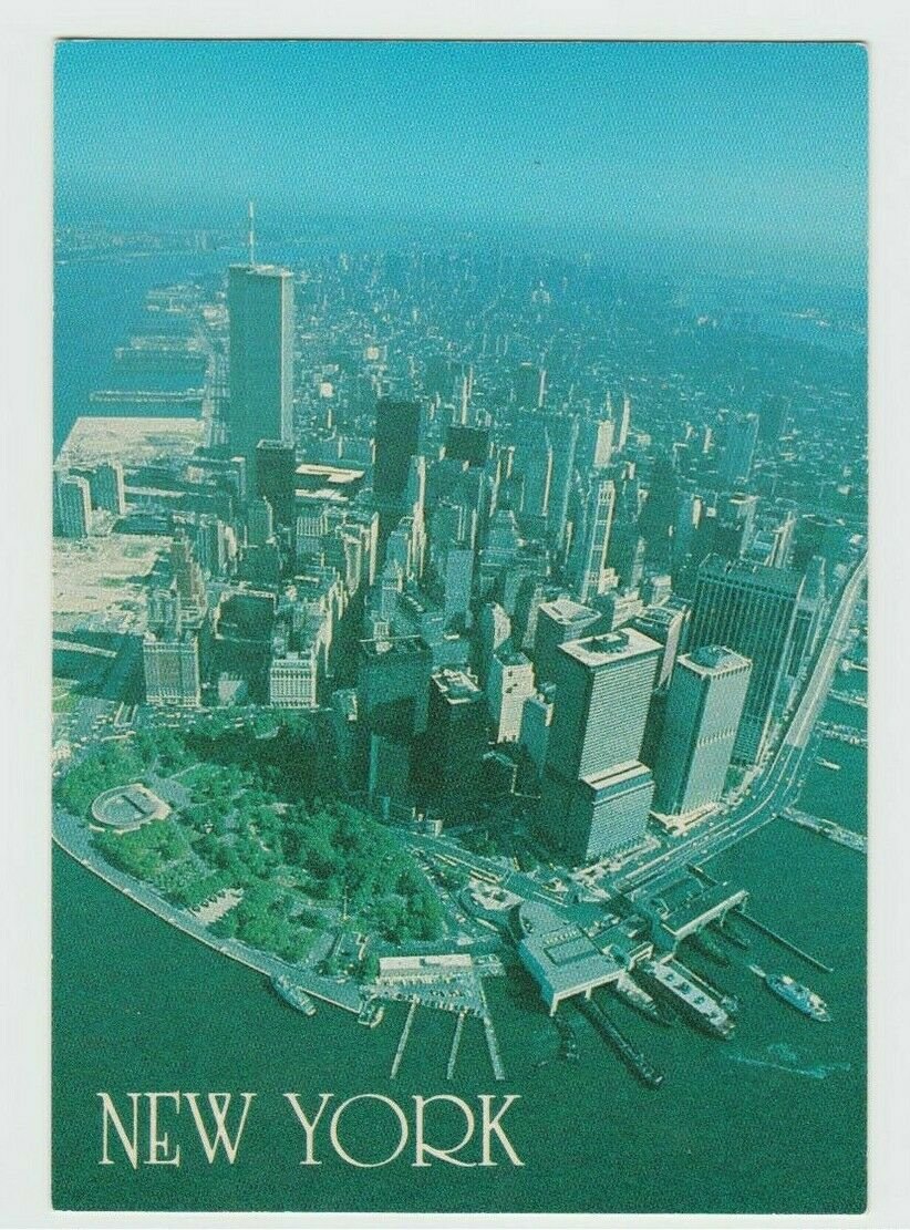 Manhattan Island New York City NYC USA Chrome Postcard